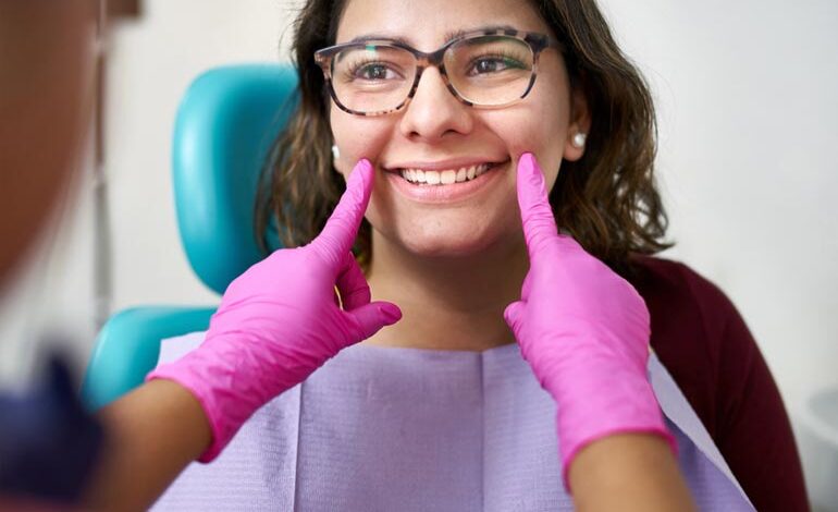 young woman preparing for oral surgery